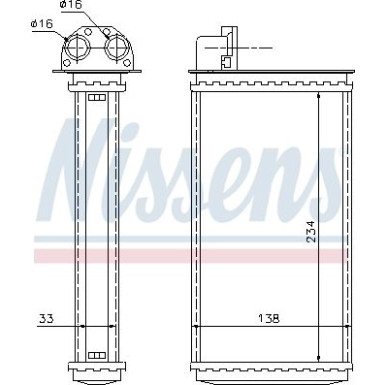 Nissens | Wärmetauscher, Innenraumheizung | 72981