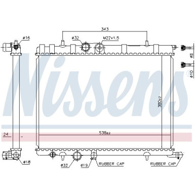 Nissens | Kühler, Motorkühlung | 63502A