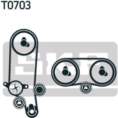 SKF | Wasserpumpe + Zahnriemensatz | VKMC 01122