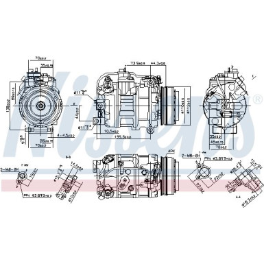 Nissens | Kompressor, Klimaanlage | 890218