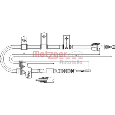 Metzger | Seilzug, Feststellbremse | 17.6021