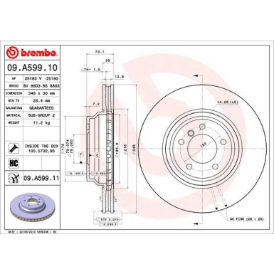 Brembo | Bremsscheibe | 09.A599.11