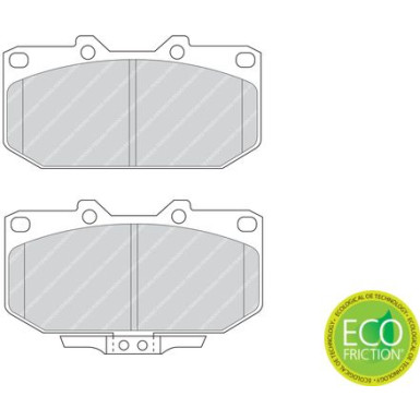 Ferodo | Bremsbelagsatz, Scheibenbremse | FDB986