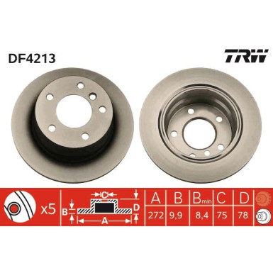 TRW | Bremsscheibe | DF4213