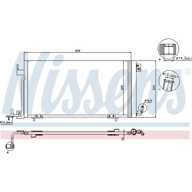 Nissens | Kondensator, Klimaanlage | 94321