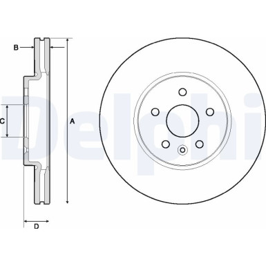 Delphi | Bremsscheibe | BG4710C