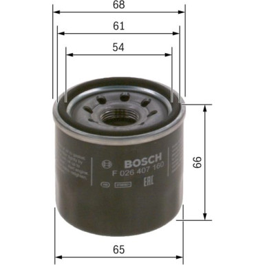 BOSCH F 026 407 160 Ölfilter