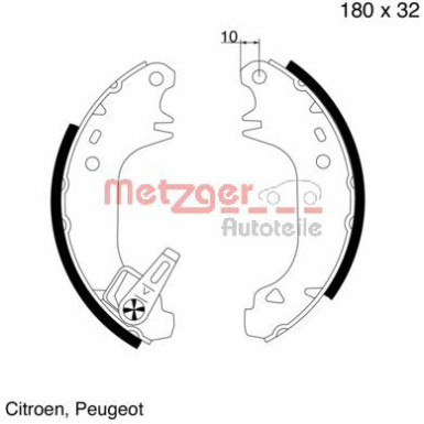 Metzger | Bremsbackensatz | MG 508
