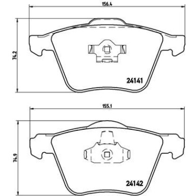 Brembo | Bremsbelagsatz, Scheibenbremse | P 86 018