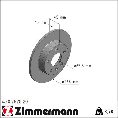 Zimmermann | Bremsscheibe | 430.2628.20