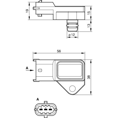 BOSCH | Sensor, Ladedruck | 0 281 002 487