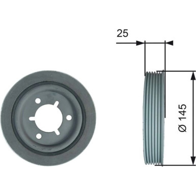 Gates | Riemenscheibe, Kurbelwelle | TVD1056