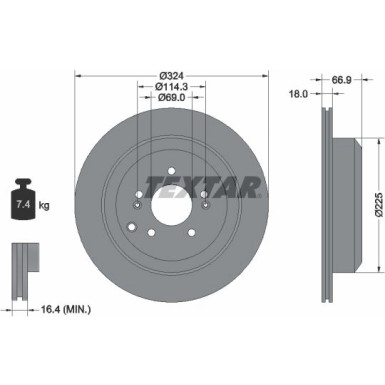 Textar | Bremsscheibe | 92242603