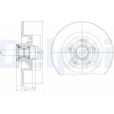 Delphi | Bremsscheibe | BG9115RSC