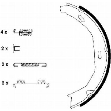 Textar | Bremsbackensatz, Feststellbremse | 91066900