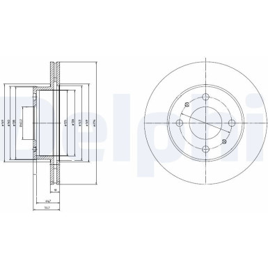 Delphi | Bremsscheibe | BG3946