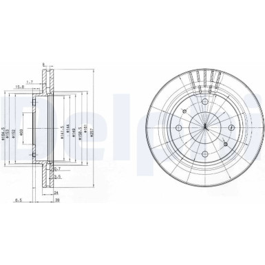 Delphi | Bremsscheibe | BG3750