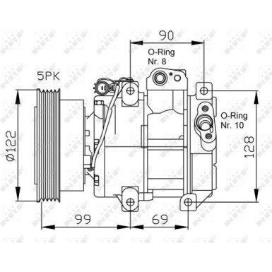 NRF | Kompressor, Klimaanlage | 32442G