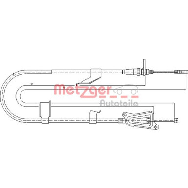 Metzger | Seilzug, Feststellbremse | 17.0335