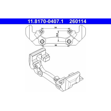 ATE | Halter, Bremssattel | 11.8170-0407.1