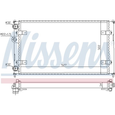 Nissens | Kühler, Motorkühlung | 639951