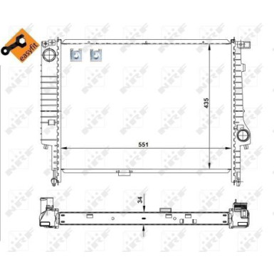 NRF | Kühler, Motorkühlung | 509558