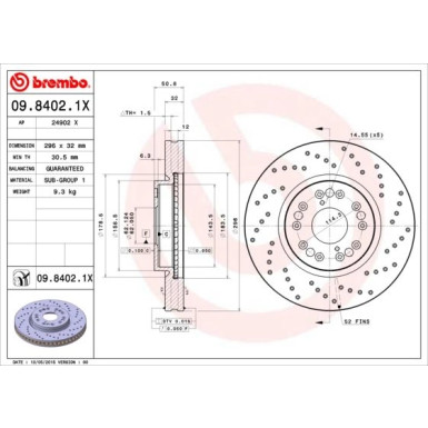 Brembo | Bremsscheibe | 09.8402.1X