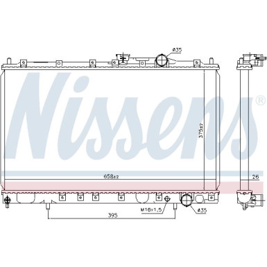 Nissens | Kühler, Motorkühlung | 628431