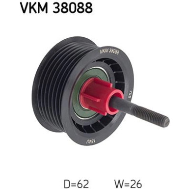 SKF | Umlenk-/Führungsrolle, Keilrippenriemen | VKM 38088