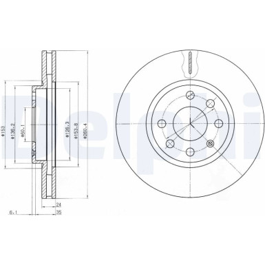 Delphi | Bremsscheibe | BG3569