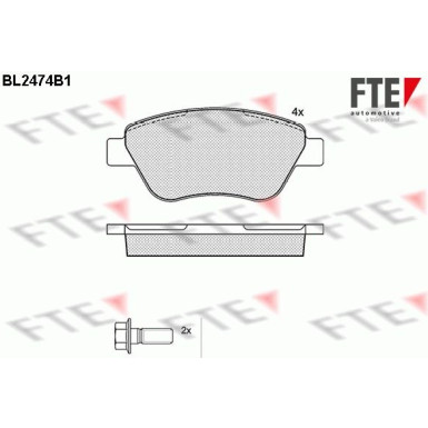 FTE | Bremsbelagsatz, Scheibenbremse | 9010754