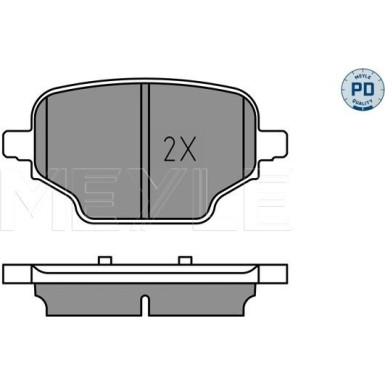 Meyle | Bremsbelagsatz, Scheibenbremse | 025 207 6417/PD