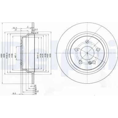 Delphi | Bremsscheibe | BG3757