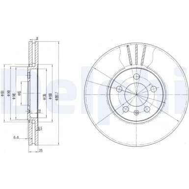 Delphi | Bremsscheibe | BG2729