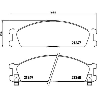 Brembo | Bremsbelagsatz, Scheibenbremse | P 24 026