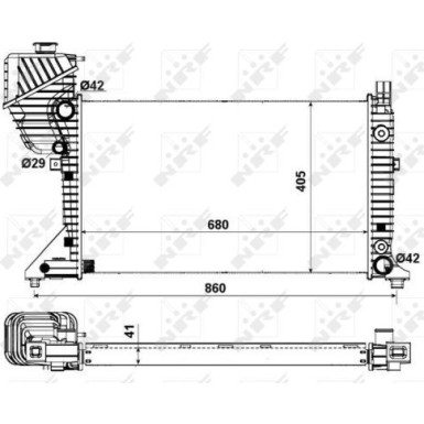 NRF | Kühler, Motorkühlung | 55349A