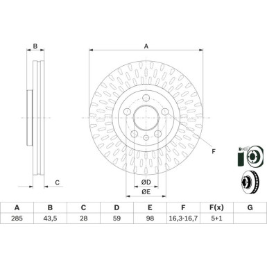 BOSCH | Bremsscheibe | 0 986 479 114