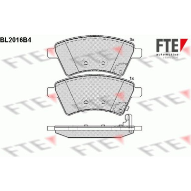 FTE | Bremsbelagsatz, Scheibenbremse | 9010603