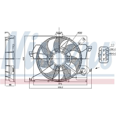 Nissens | Lüfter, Motorkühlung | 85898