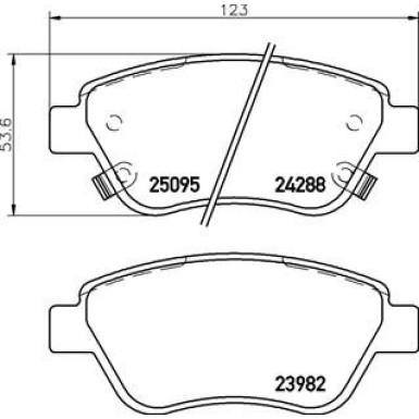 Brembo | Bremsbelagsatz, Scheibenbremse | P 59 081