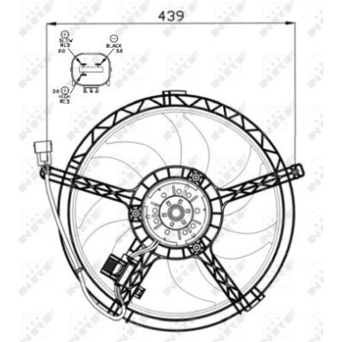 NRF | Lüfter, Motorkühlung | 47553