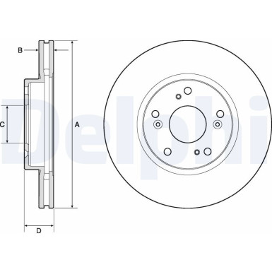 Delphi | Bremsscheibe | BG4774C