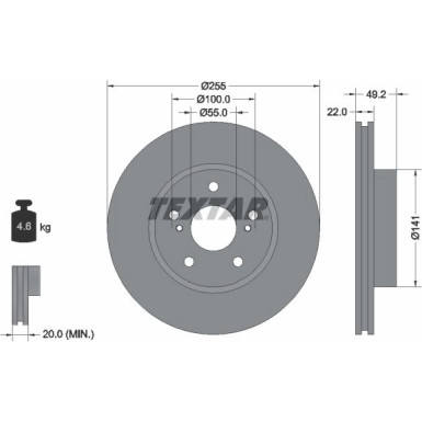 Textar | Bremsscheibe | 92179503