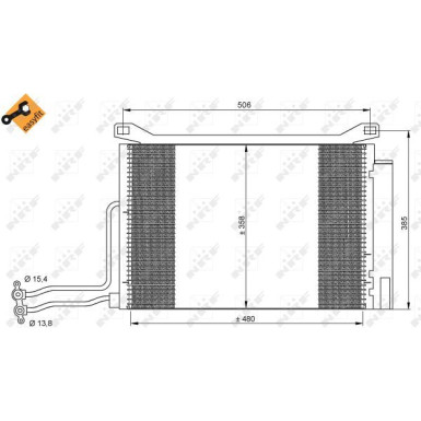 NRF | Kondensator, Klimaanlage | 35787