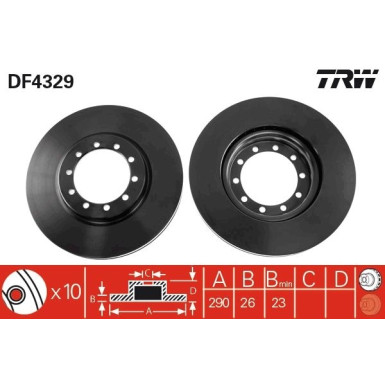 TRW | Bremsscheibe | DF4329