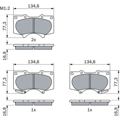 BOSCH | Bremsbelagsatz, Scheibenbremse | 0 986 494 153