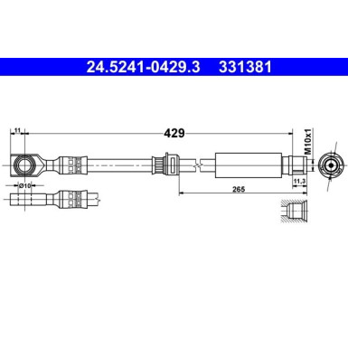 ATE | Bremsschlauch | 24.5241-0429.3