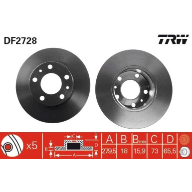 TRW | Bremsscheibe | DF2728