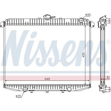 Nissens | Kühler, Motorkühlung | 62069A