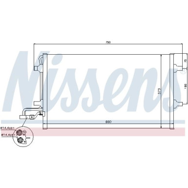 Nissens | Kondensator, Klimaanlage | 940086